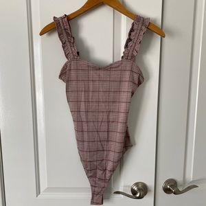 Wildhoney plaid bodysuit! Size small! Never worn!!